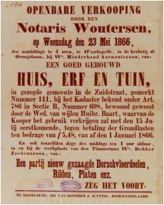 Verkoping in herberg De Oranjeboom bewoond door Willem Minderhoud, 23 mei 1866.JPG